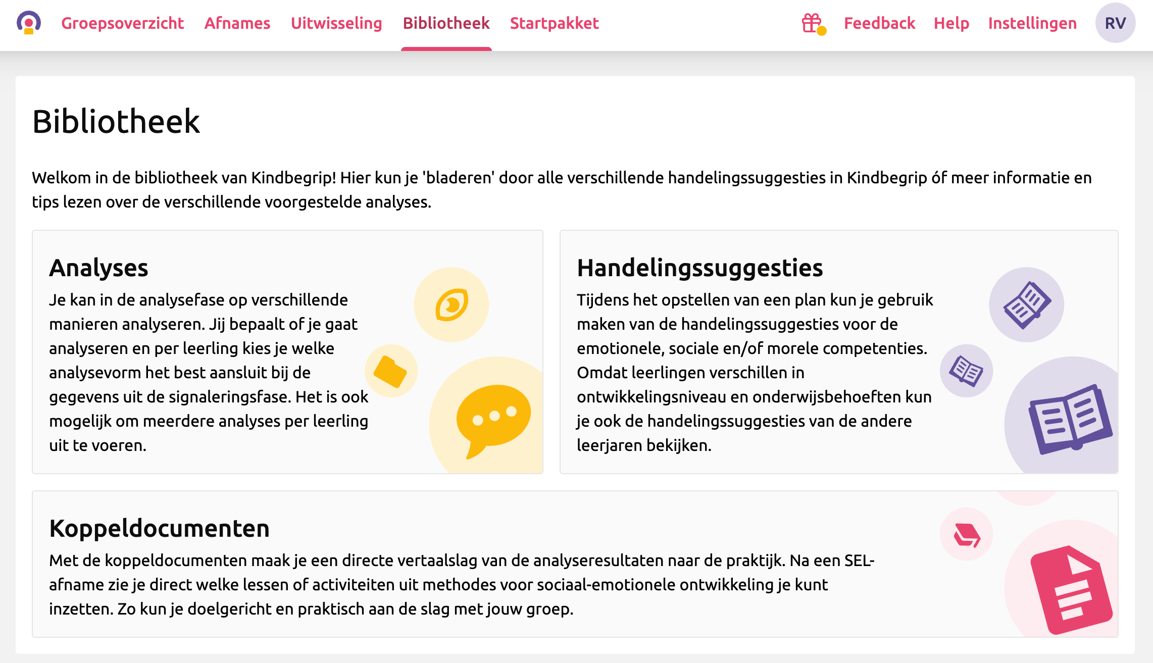 De koppeldocumenten vind je in de Kindbegrip bibliotheek