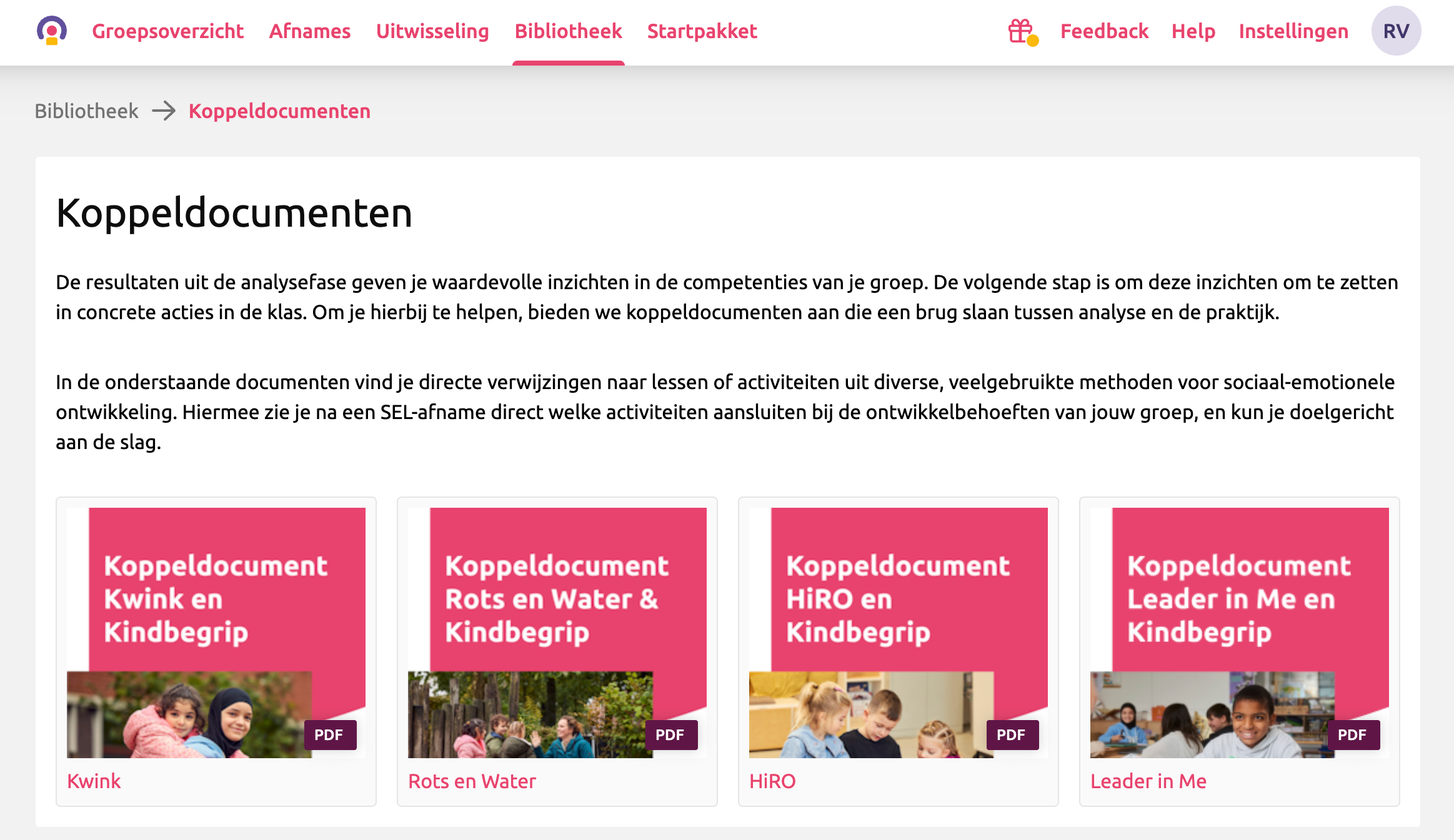 Direct praktisch aan de slag na resultaten sociaal-emotionele ontwikkeling en sociale veiligheid met de exclusieve koppeldocumenten in Kindbegrip met de sova-methoden Rots en Water, HiRO, Leader in Me en Kwink