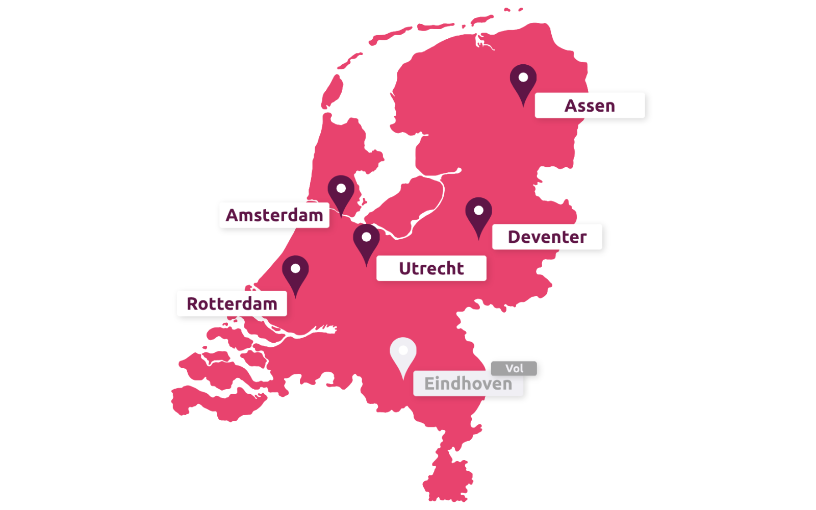 Locaties van de cocreatiesessies
