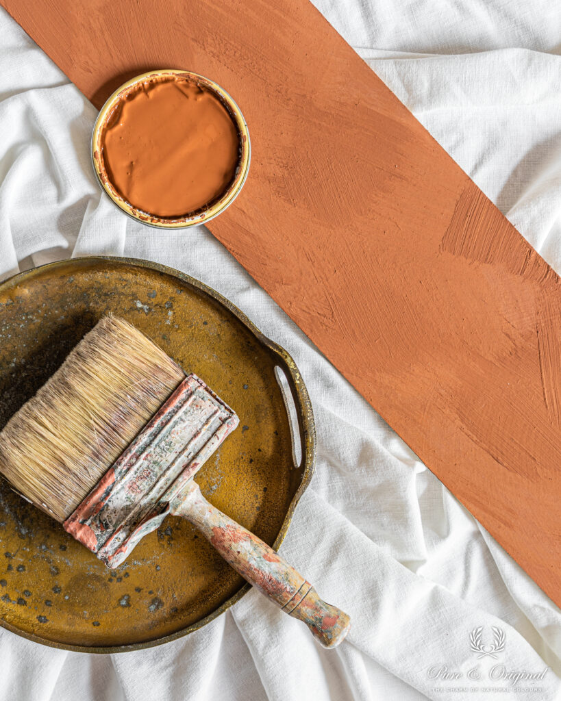 Kalkverf Fresco met zichtbare nuances in warme tint