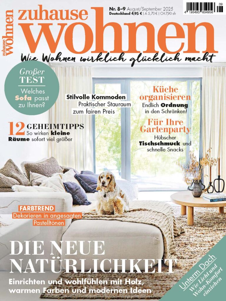 Publicatie Zuhause Wohnen magazine 8/9 2025 Pure & Original